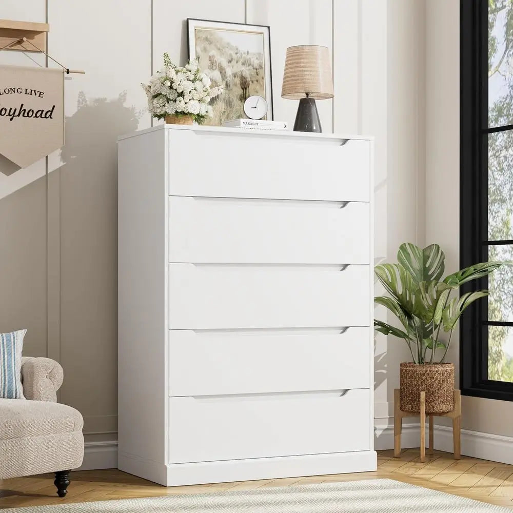 Classic White Tall Storage Chest