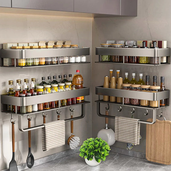 QuickHold Kitchen Bathroom Wall Organizer Rack