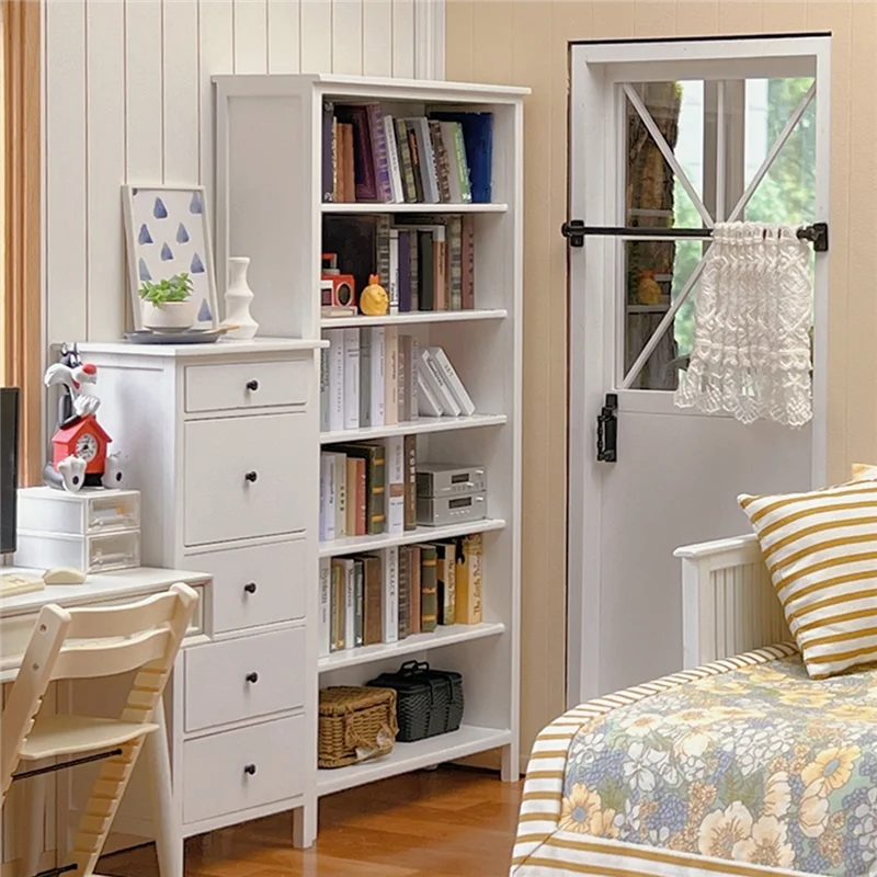 Miniature White Bookcase Shelf Model
