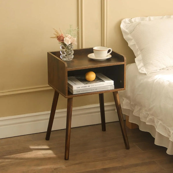 Modern Wood Nightstand Side Table