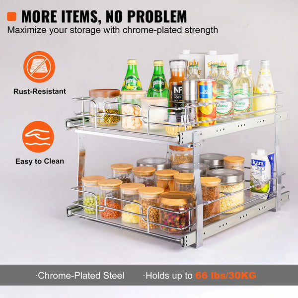 SlidePro Steel Cabinet Pullout Organizer