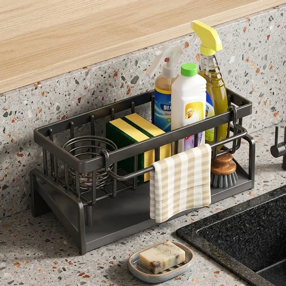 Compact Tap-Mounted Spice Shelf