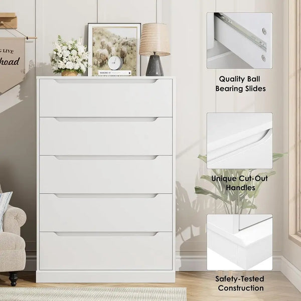 Classic White Tall Storage Chest